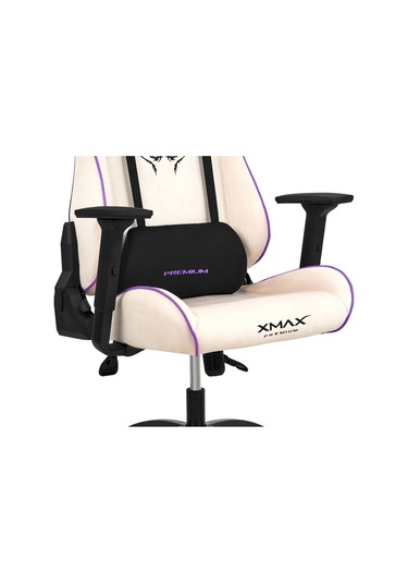 Rio Plus Balerion Terletmez Kadife Kumaş Beyaz Gaming Oyuncu Koltuğu -12 Beyaz