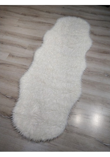 Yamalıhome Peluş Halı Apost Beyaz 75 x 200Cm Post Halı