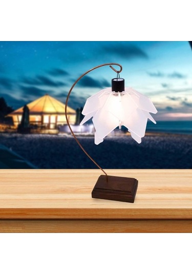 Pazly Kamp Masa Lambası Direği Fener Açık Sırt Yarım Daire Model Çok Renkli