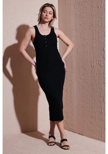 Fashion Friends Bayan Elbise 25y0375k1 Siyah Siyah