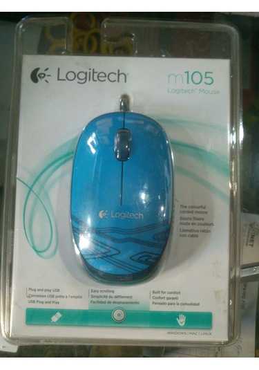 Logitech M 105 Kablolu Mouse Mavi