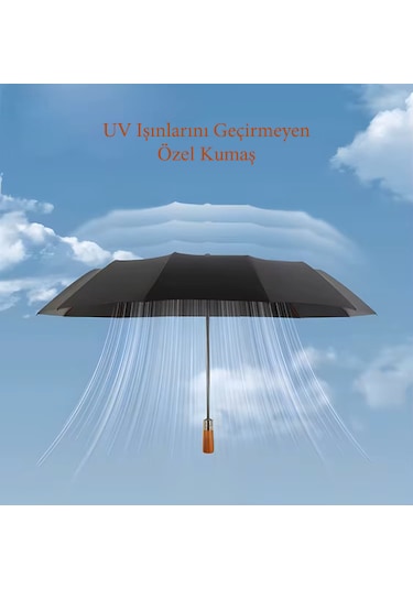 Bliss Umbrella Ahşap Saplı Şemsiye Siyah