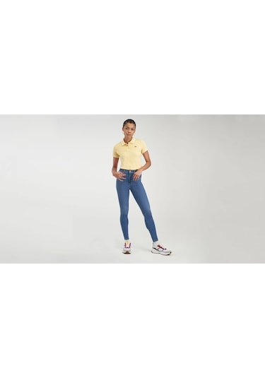 Mile High Super Skinny Kadın Jean Pantolon - Quebec Drawn Mavi