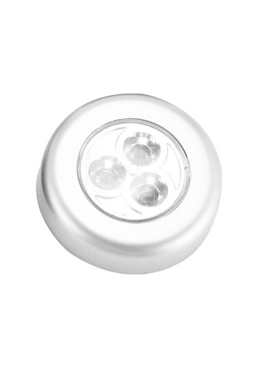 Beyaz Kabine Dolap Dolap 3led Yuvarlak Lamba Kamp Çadırı Araba Gövde Dokunmatik Gece Lambası Beyaz