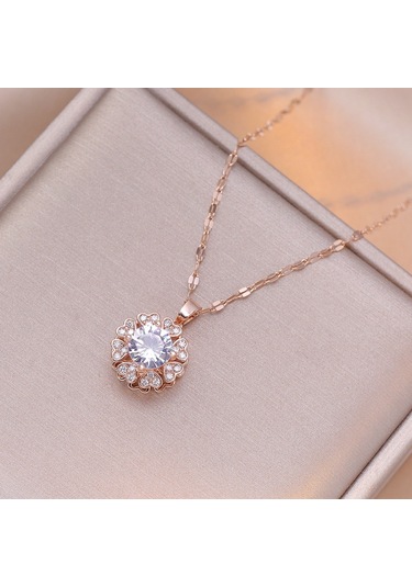 Bayan Kolye: Moda Estetiği Titanyum Çelik Kolye No.144 Çok REnkli