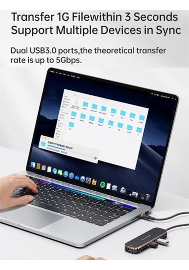 Usams Adapter Hub 2xusb + Usb-c + Hdmı + Micro Sd+sd