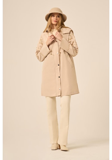 Ftz Women Kadın Trenç Kaban Beige 31217 Beige