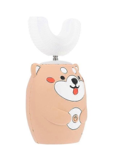 10x4.5cm Sarı Diş Fırçaları 1 Adet Çocuk Ağız Temizleme Fırçası U Şeklinde Elektrikli Diş Fırçası Çocuk Diş