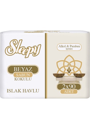 Sleepy Islak Havlu Beyaz Sabun Kokulu 2 Li