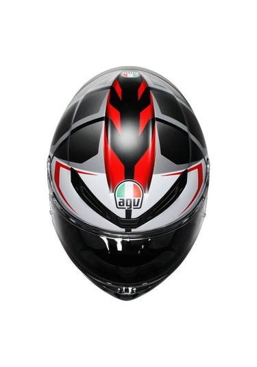 Agv Kapalı K6 S MPLK Karve Mat Siyah Wht Kırmızı Configuration  Motosiklet Kaskı.