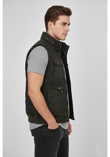 Erkek Kışlık İçi Peluş Spor Avcı Yelek 4101 Bgl-st04910 Haki