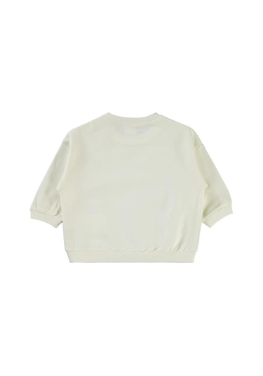 Civil Baby Civil Basic Kalp Etiketli 6-18 Ay Sweatshirt Ekru