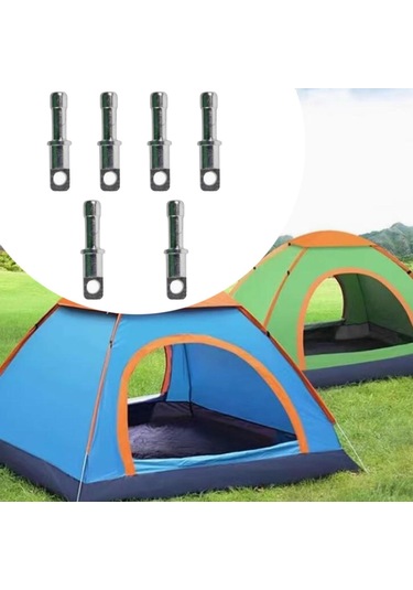 Homyl 8,5mm/0.33 Inç Çadır Kutupları Için Yedek 6'lı-paket Gümüş