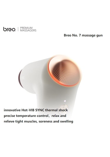 Breo Massage Gun M0220 - Isı Terapili, Fırçasız Motorlu Ve Taşına Gri