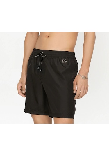Dolce & Gabbana Dolce&Gabbana Mini Logo Tag Swim Shorts M4E27TFUSFW