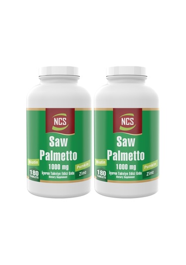 Saw Palmetto 1000 MG 2 Kutu 360 Tablet Çinko Complex