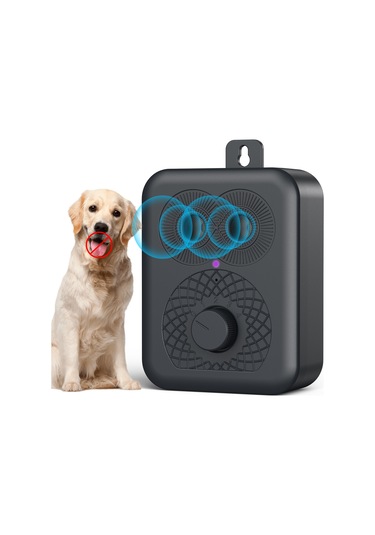 Geeroyoo Siyah Abs Ultrasonik Köpek Kovucu, 32ft Mesafe, 15khz-30khz Frekans, 1200mah Pil, Taşınabilir Tasarım