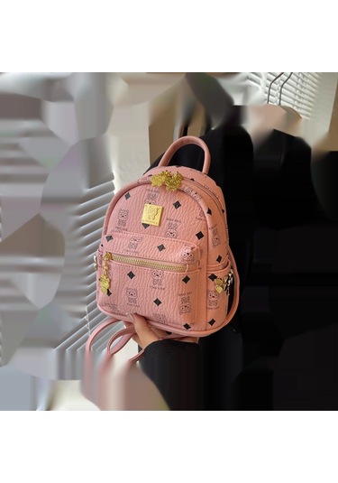 Lyon Sırt Çantası Kadın Sırt Çantası Yaz Modası Premium Öğrenci Günlük Çanta - Pembe Pembe