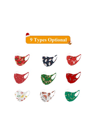 Vkemall Noel Temalı Buz İpek Maske - Erkek/kadın Kullanıma Uygun, Nefes Alabilir, Yıkama Uygun, Rahat Ve Koruyucu 1.5 M