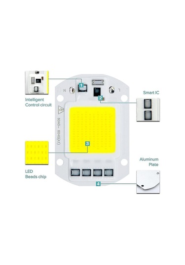 Soğuk Beyaz 10w 6 Adet Çok Cob Led Lamba Çip Diyot Bitki Yetiştirme Işığı Çok Renkli