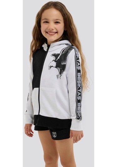 Beşiktaş Kartal Baskılı Kapüşonlu Çocuk Sweat Kutulu 001