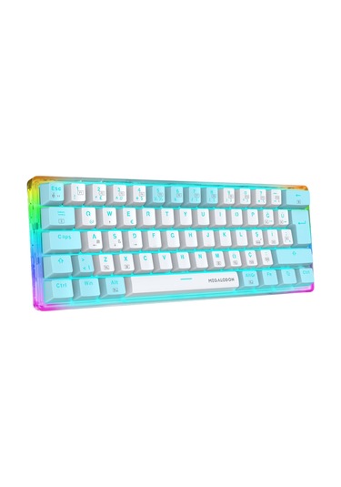 Rgb Oyuncu Klavyesi Mx-1 Mekanik Gaming Blue Switch Klavye Türkçe Q Beyaz Mini Klavye