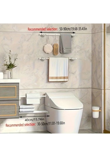 Hightower Siyah 40-70cm Kolay Kurulum Deliksiz Teleskopik Çubuk - Güçlü Yay Siyah