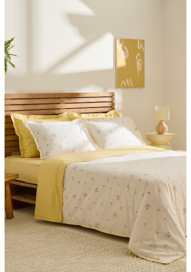 Kaşmir Home Mario Çift Kişilik Nevresim Takımı Sarı Sarı