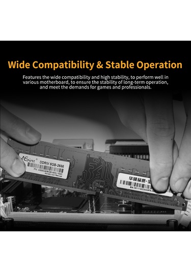 Samdoo Asint Ddr3 1600mhz 4gb Masaüstü Bellek, Düşük Güç Tüketimi Ve Yüksek Performans İle Uyumlu Ve Stabil Çalışma.