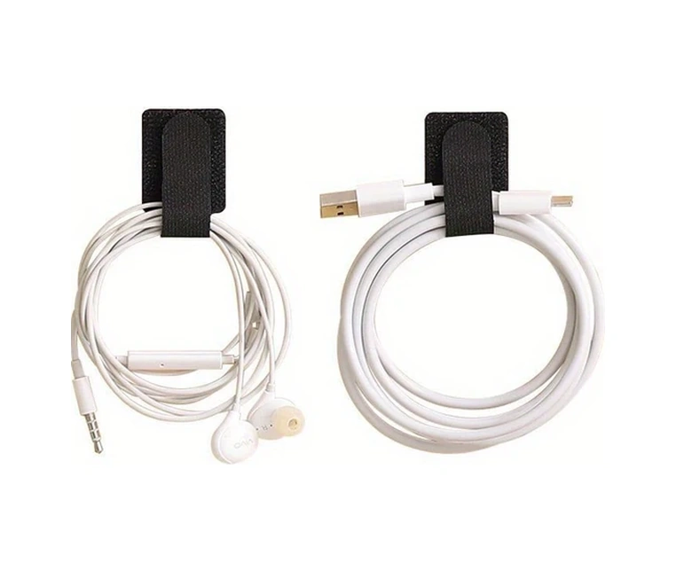 Chuangyinshop 20 Parça Kendinden Yapışkanlı Nylon Cırt Cırt Bağ Kablosu Düzenleyici Şerit Beyaz