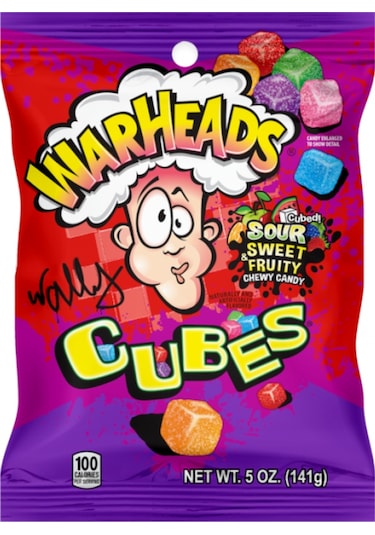 Warheads Cubes Sour Chewy Candy 141 G