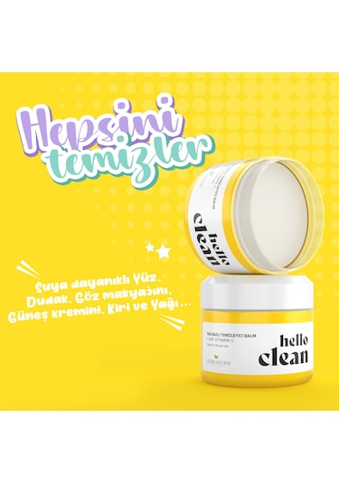 Herbaderm Hello Clean Aydınlatıcı Yağ Bazlı Temizleyici Balm 100 ML