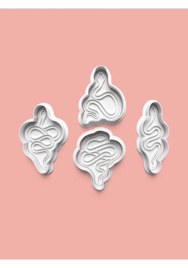 Yılan Kurabiye Kalıbı Ve Şeker Hamuru Kalıbı 4'lü Set