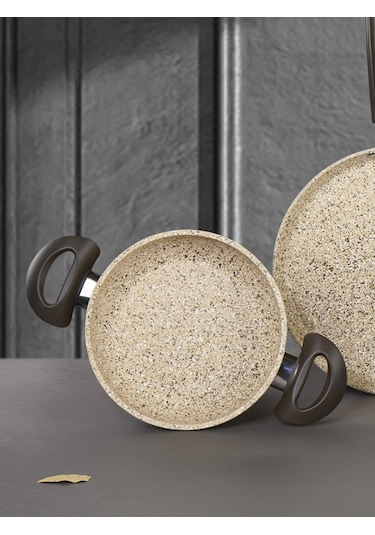 Falez Creamy 24 Cm Granit Sahan Krem