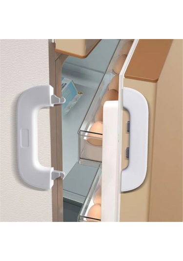 Gajeena Çocuk Güvenliği Kilidi Gri - Otomatik Kilitlenme, Çok Amaçlı Kullanım, Buzdolabı-ütü-çekmece Koruması Gri