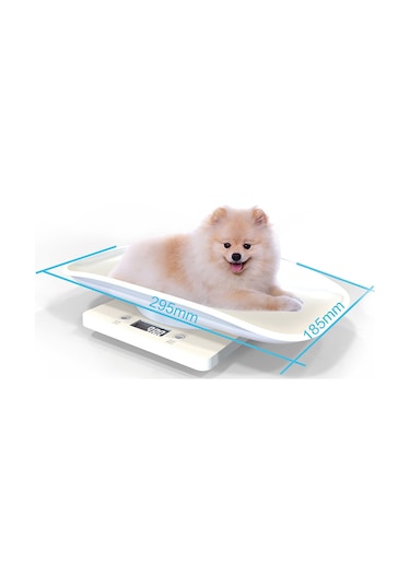 Geeroyoo Evcil Hayvan Tartısı - Kedi, Köpek Ve Kuşlar İçin Hassas Dijital Terazi 10kg'ye Kadar Beyaz