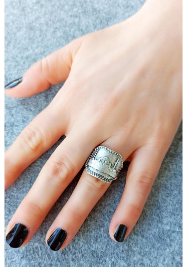 Ayasofya Hagia Sophia Şekilli Kadın Yüzük Gümüş Kaplama Ayarlanabilir El Yapımı Kadın Yüzük