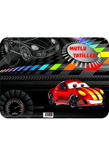 Gen-of Yarış Arabası Temalı 27x36 Karton İlkokul Yatay Karne Kabı 1 Adet