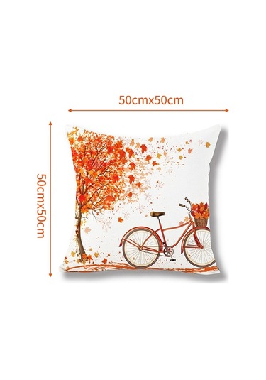 Novahub 6 Adet Pamuklu Sevgililer Günü Yastık Kılıfı - 20x20 İnç - Kırmızı Ağaç Ve Aşk Bisikleti Tasarımı - Kanepe Ve Araba Dekorasyonu Diğer