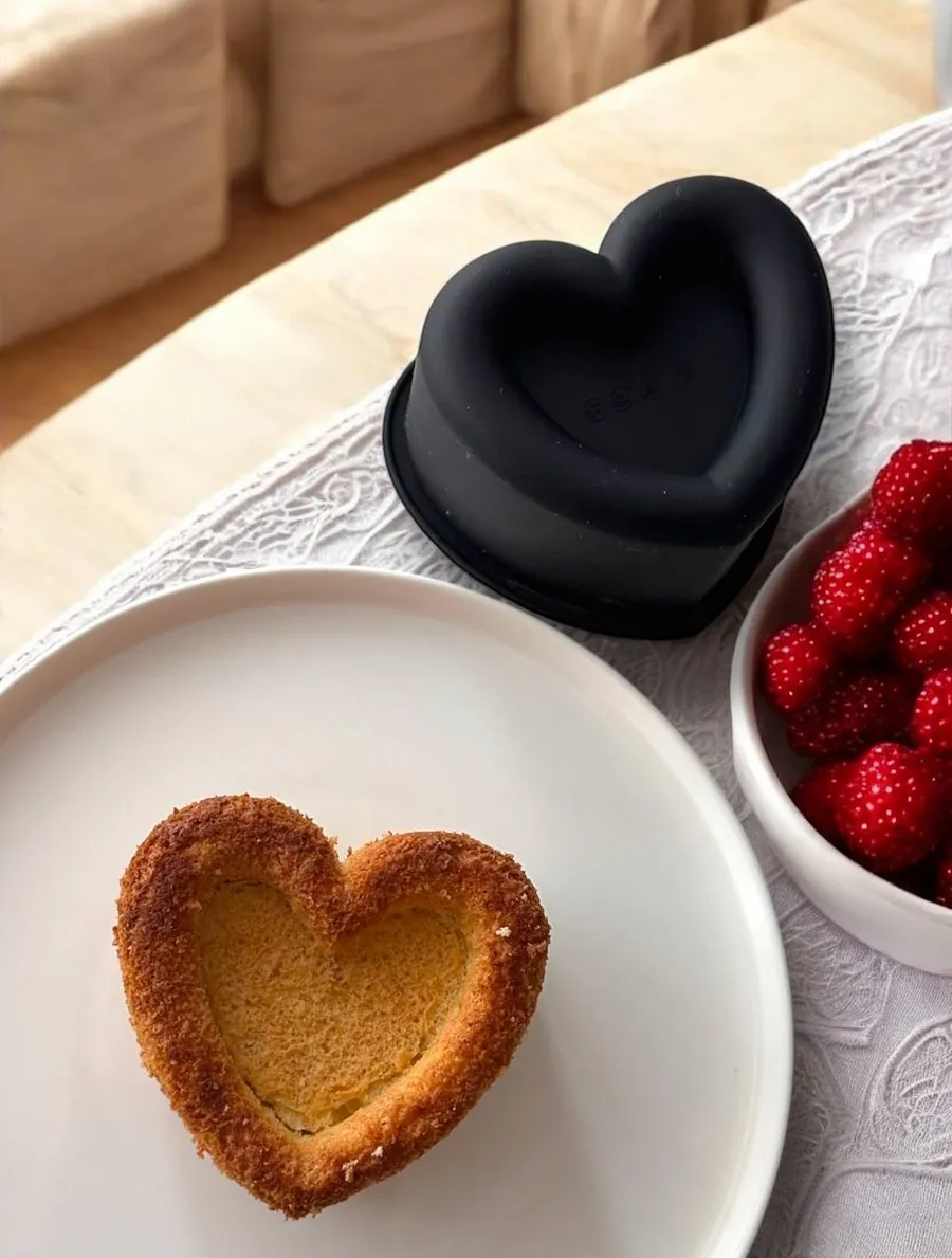 Vesna Krasna Şekillendirici Kalp Bento Kek Pişirme Kalıbı Silikon Pişirme Formu 348266021 Siyah