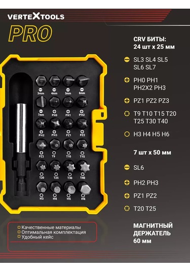 Vertextools Pro 32 Parçalı Tornavida Seti 202306043
