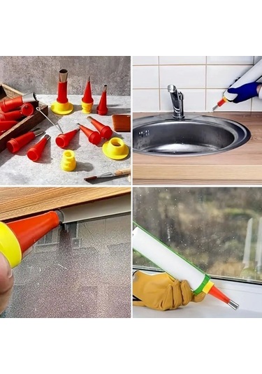 30 Parça Silikon Kalafat Mastik Alet Seti Mastik Ucu Çok Renkli