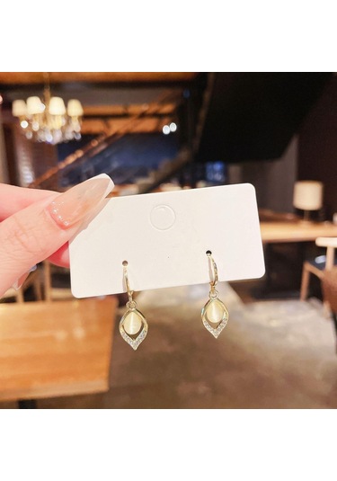 Beyaz Yeni Kadın Modası Geometrik Küpeler, Mizaç Çerçeveleri, Kızlar İçin Hediye Küpeler Beyaz