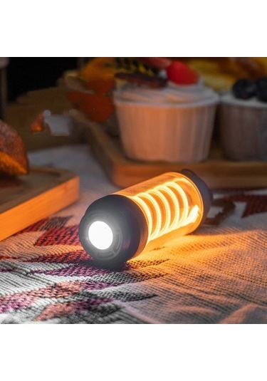 Dancemonkey Şarj Edilebilir Kamp Spiral Fener Su Geçirmez Çadır Lamba 001 Altın