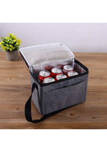 Dolıty Soğutucu Tote Çanta Omuz Askılı Alışveriş Gri Gri