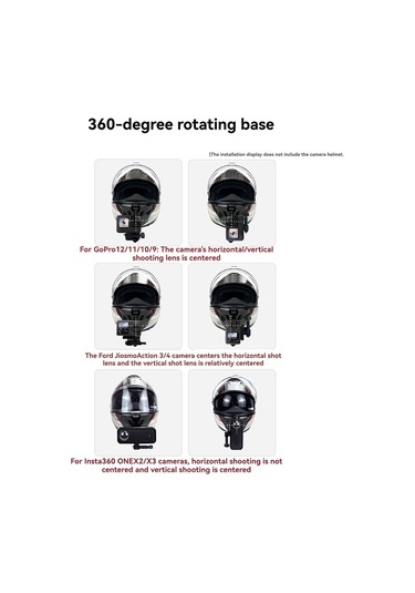 Junzhuodianpu Gopro11 360 Aksiyon Kamerası Aksesuarı İçin Klipsli Çıkarılabilir Motosiklet Kaskı Çene Telefon Standı