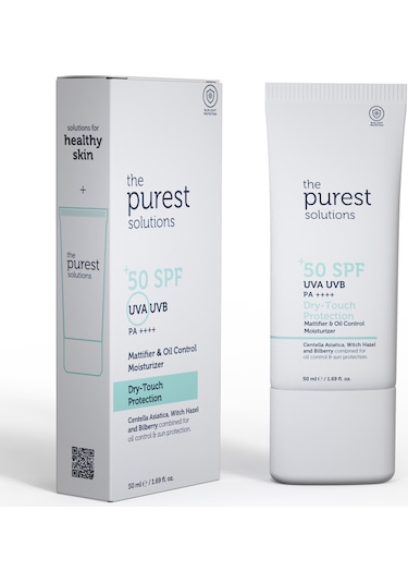 The Purest Solution Yağlı Ciltler İçin Mat Bitişli Güneş Kremi SPF50+ 50 ML