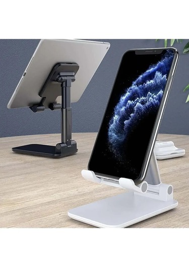Telefon Ve Tablet Standı Yükseklik Ve Açısı Ayarlanabilir-beyaztb