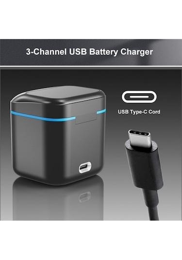 Gp-810 Şarj Edilebilir 3 Pil Şarj İstasyonu Gopro Hero5 / 6/7 /8 İçin Saklama Kutusu Diğer