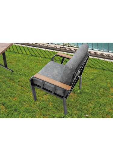 Tu Tienda Nergiz 2 1 1 Masa Bahçe Balkon Mutfak Mobilyası,gri Gri